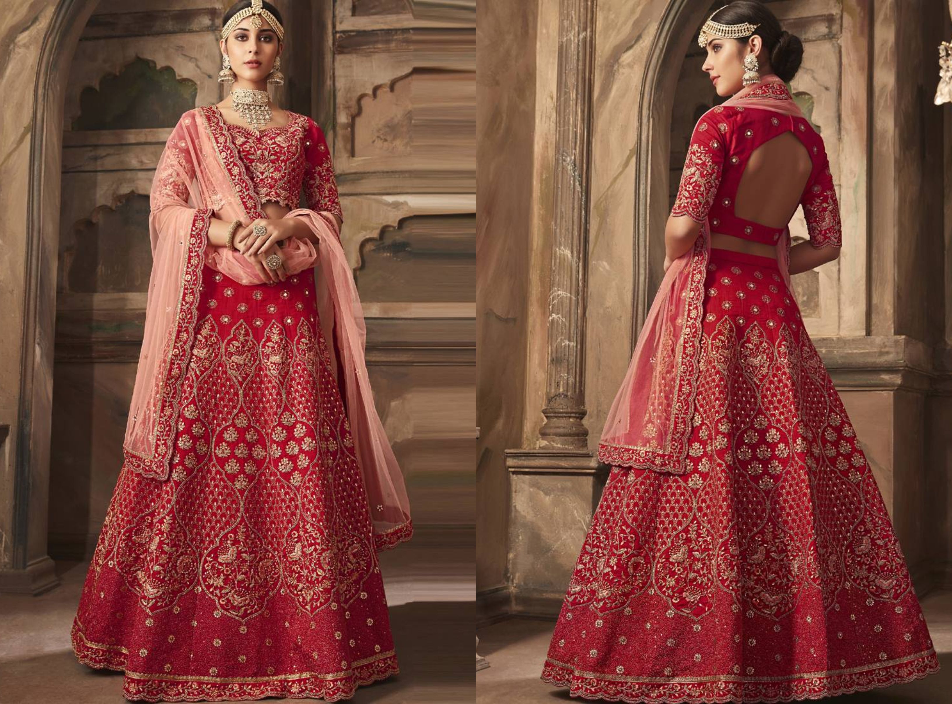 Bold And Backless Designer Lehengas