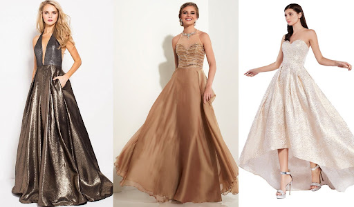 gold prom dresses